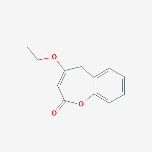 molecular formula C12H12O3 B063762 4-Ethoxy-1-benzoxepin-2(5H)-one CAS No. 186135-55-7