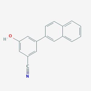 molecular formula C17H11NO B6376382 3-Cyano-5-(naphthalen-2-yl)phenol, 95% CAS No. 1262003-54-2