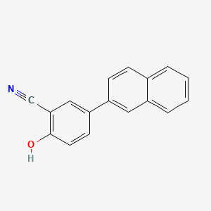 molecular formula C17H11NO B6376384 2-Cyano-4-(naphthalen-2-yl)phenol, 95% CAS No. 1261898-00-3
