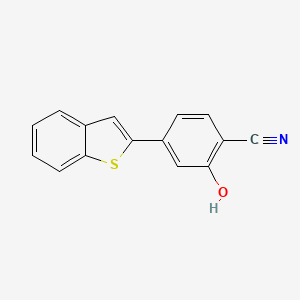 molecular formula C15H9NOS B6376467 5-[Benzo(b)thiophen-2-yl]-2-cyanophenol, 95% CAS No. 1261998-82-6