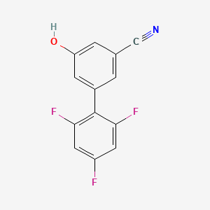 molecular formula C13H6F3NO B6376476 3-Cyano-5-(2,4,6-trifluorophenyl)phenol, 95% CAS No. 1261983-49-6