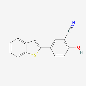 molecular formula C15H9NOS B6376482 4-[Benzo(b)thiophen-2-yl]-2-cyanophenol, 95% CAS No. 1261919-15-6