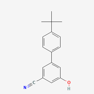 molecular formula C17H17NO B6376486 3-Cyano-5-(4-t-butylphenyl)phenol, 95% CAS No. 1261985-85-6
