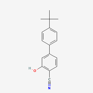 molecular formula C17H17NO B6376489 2-Cyano-5-(4-t-butylphenyl)phenol, 95% CAS No. 1261952-71-9
