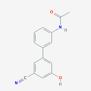 molecular formula C15H12N2O2 B6376496 5-(3-Acetylaminophenyl)-3-cyanophenol, 95% CAS No. 1261985-97-0