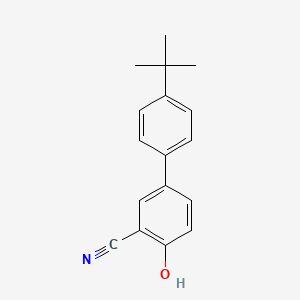 molecular formula C17H17NO B6376501 2-Cyano-4-(4-t-butylphenyl)phenol, 95% CAS No. 1261898-01-4
