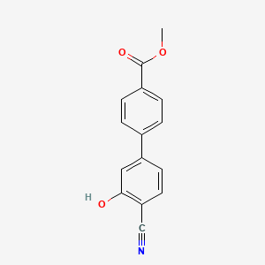 molecular formula C15H11NO3 B6376542 2-Cyano-5-(4-methoxycarbonylphenyl)phenol, 95% CAS No. 1261998-90-6