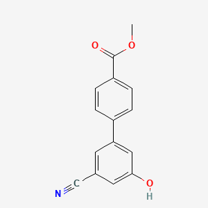 molecular formula C15H11NO3 B6376558 3-Cyano-5-(4-methoxycarbonylphenyl)phenol, 95% CAS No. 1262000-78-1