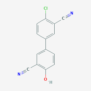 molecular formula C14H7ClN2O B6376562 4-(4-Chloro-3-cyanophenyl)-2-cyanophenol, 95% CAS No. 1262003-61-1