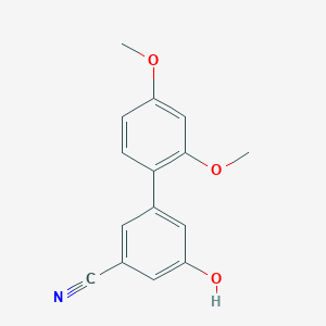 molecular formula C15H13NO3 B6376580 3-Cyano-5-(2,4-dimethoxyphenyl)phenol, 95% CAS No. 1261986-18-8