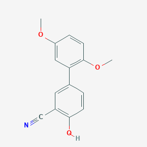 molecular formula C15H13NO3 B6376583 2-Cyano-4-(2,5-dimethoxyphenyl)phenol, 95% CAS No. 1261975-58-9
