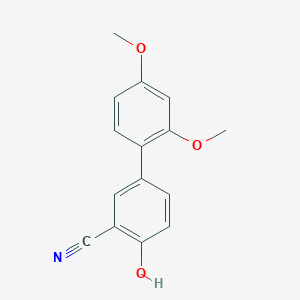 molecular formula C15H13NO3 B6376587 2-Cyano-4-(2,4-dimethoxyphenyl)phenol, 95% CAS No. 1261911-91-4