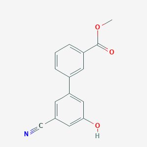 molecular formula C15H11NO3 B6376594 3-Cyano-5-(3-methoxycarbonylphenyl)phenol, 95% CAS No. 1262000-72-5