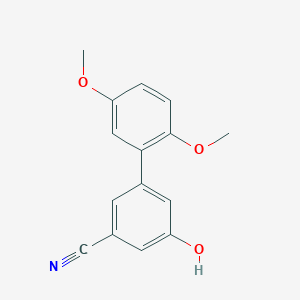 molecular formula C15H13NO3 B6376607 3-Cyano-5-(2,5-dimethoxyphenyl)phenol, 95% CAS No. 1261924-88-2