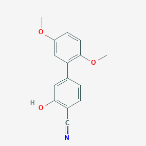 molecular formula C15H13NO3 B6376613 2-Cyano-5-(2,5-dimethoxyphenyl)phenol, 95% CAS No. 1261975-66-9