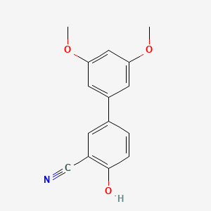 molecular formula C15H13NO3 B6376619 2-Cyano-4-(3,5-dimethoxyphenyl)phenol, 95% CAS No. 1261891-64-8