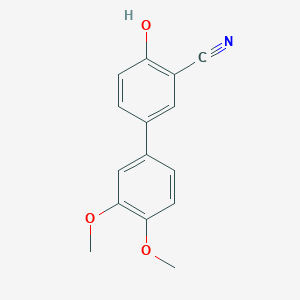 molecular formula C15H13NO3 B6376623 2-Cyano-4-(3,4-dimethoxyphenyl)phenol, 95% CAS No. 1261889-58-0