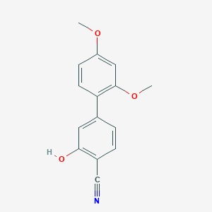 molecular formula C15H13NO3 B6376627 2-Cyano-5-(2,4-dimethoxyphenyl)phenol, 95% CAS No. 1262003-63-3
