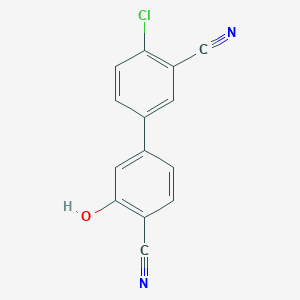 molecular formula C14H7ClN2O B6376630 5-(4-Chloro-3-cyanophenyl)-2-cyanophenol, 95% CAS No. 1261924-80-4
