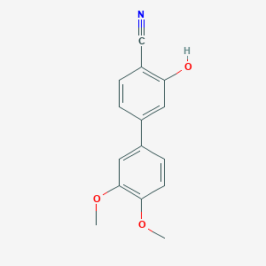 molecular formula C15H13NO3 B6376633 2-Cyano-5-(3,4-dimethoxyphenyl)phenol, 95% CAS No. 1261919-18-9