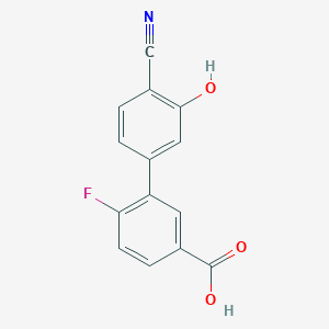 5-(5-Carboxy-2-fluorophenyl)-2-cyanophenol, 95%