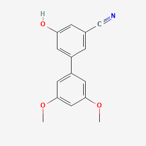 molecular formula C15H13NO3 B6376722 3-Cyano-5-(3,5-dimethoxyphenyl)phenol, 95% CAS No. 1262003-65-5