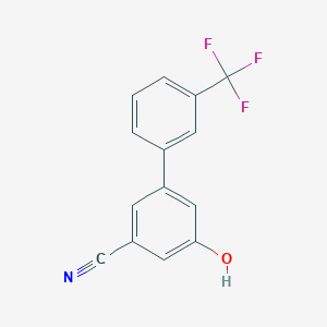 molecular formula C14H8F3NO B6376791 3-Cyano-5-(3-trifluoromethylphenyl)phenol, 95% CAS No. 1261954-01-1