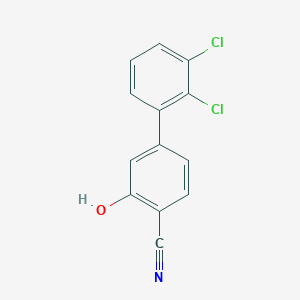 molecular formula C13H7Cl2NO B6376808 2-Cyano-5-(2,3-dichlorophenyl)phenol, 95% CAS No. 1261929-55-8