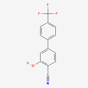molecular formula C14H8F3NO B6376811 2-Cyano-5-(4-trifluoromethylphenyl)phenol, 95% CAS No. 1261859-38-4
