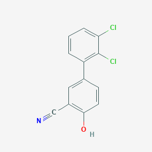 molecular formula C13H7Cl2NO B6376828 2-Cyano-4-(2,3-dichlorophenyl)phenol, 95% CAS No. 1261901-43-2