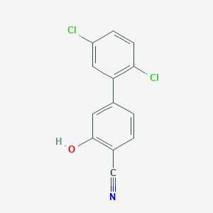 molecular formula C13H7Cl2NO B6376835 2-Cyano-5-(2,5-dichlorophenyl)phenol, 95% CAS No. 1261986-37-1