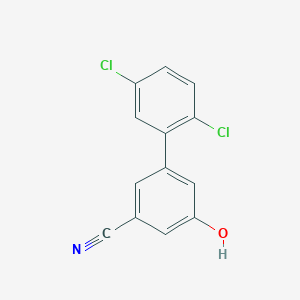 molecular formula C13H7Cl2NO B6376837 3-Cyano-5-(2,5-dichlorophenyl)phenol, 95% CAS No. 1261983-86-1