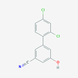 molecular formula C13H7Cl2NO B6376839 3-Cyano-5-(2,4-dichlorophenyl)phenol, 95% CAS No. 1261975-77-2