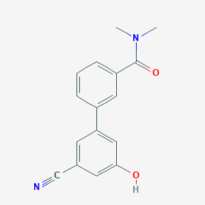 molecular formula C16H14N2O2 B6376884 3-Cyano-5-[3-(N,N-dimethylaminocarbonyl)phenyl]phenol, 95% CAS No. 1261994-08-4