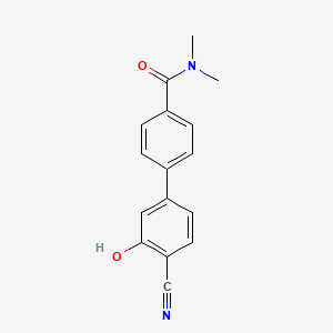 molecular formula C16H14N2O2 B6376894 2-Cyano-5-[4-(N,N-dimethylaminocarbonyl)phenyl]phenol, 95% CAS No. 1261891-79-5