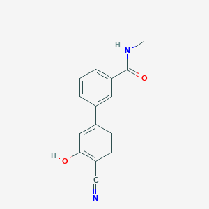 molecular formula C16H14N2O2 B6376899 2-Cyano-5-[3-(N-ethylaminocarbonyl)phenyl]phenol, 95% CAS No. 1261986-47-3