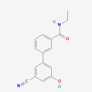 molecular formula C16H14N2O2 B6376904 3-Cyano-5-[3-(N-ethylaminocarbonyl)phenyl]phenol, 95% CAS No. 1261968-77-7