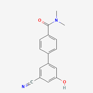 molecular formula C16H14N2O2 B6376907 3-Cyano-5-[4-(N,N-dimethylaminocarbonyl)phenyl]phenol, 95% CAS No. 1261942-25-9