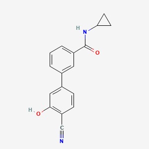 2-Cyano-5-[3-(cyclopropylaminocarbonyl)phenyl]phenol, 95%