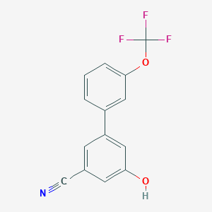 molecular formula C14H8F3NO2 B6377067 3-Cyano-5-(3-trifluoromethoxyphenyl)phenol, 95% CAS No. 1261999-13-6