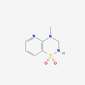 molecular formula C7H9N3O2S B063771 4-Methyl-2,3-dihydropyrido[2,3-e][1,2,4]thiadiazine 1,1-dioxide CAS No. 163136-58-1