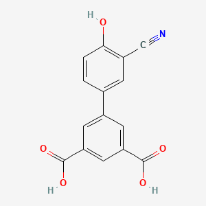 molecular formula C15H9NO5 B6377112 2-Cyano-4-(3,5-dicarboxyphenyl)phenol, 95% CAS No. 1261987-38-5
