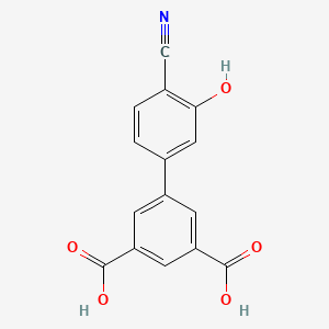 molecular formula C15H9NO5 B6377120 2-Cyano-5-(3,5-dicarboxyphenyl)phenol, 95% CAS No. 1261954-11-3