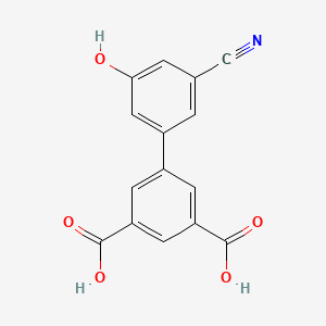 molecular formula C15H9NO5 B6377143 3-Cyano-5-(3,5-dicarboxyphenyl)phenol, 95% CAS No. 1261918-55-1
