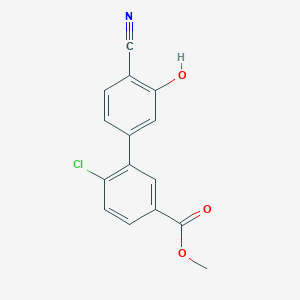 5-(2-Chloro-5-methoxycarbonylphenyl)-2-cyanophenol, 95%