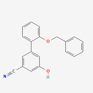 molecular formula C20H15NO2 B6377249 5-(2-Benzyloxyphenyl)-3-cyanophenol, 95% CAS No. 1261984-19-3
