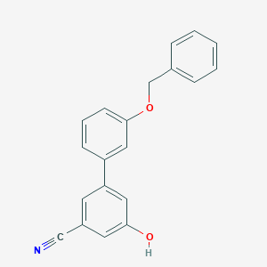 molecular formula C20H15NO2 B6377255 5-(3-Benzyloxyphenyl)-3-cyanophenol, 95% CAS No. 1261987-63-6