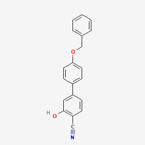 molecular formula C20H15NO2 B6377259 5-(4-Benzyloxyphenyl)-2-cyanophenol, 95% CAS No. 1261984-40-0