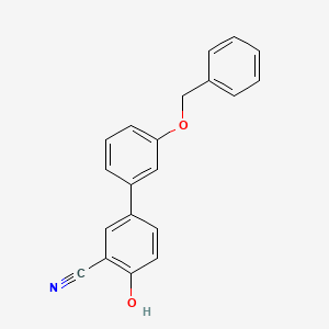 molecular formula C20H15NO2 B6377267 4-(3-Benzyloxyphenyl)-2-cyanophenol, 95% CAS No. 1261953-12-1