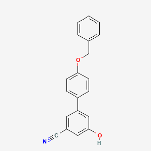 molecular formula C20H15NO2 B6377268 5-(4-Benzyloxyphenyl)-3-cyanophenol, 95% CAS No. 1261984-30-8